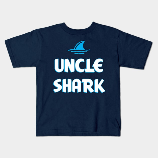 Uncle Shark Kids T-Shirt by NobleTeeShop